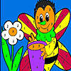 Alone honey bee coloring game