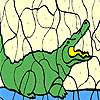 Angry crocodile coloring game