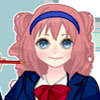 Anime school girl dress up game