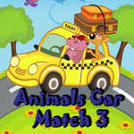 Dierenauto's Match 3 spel