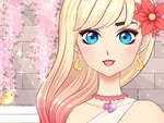 Anime chica moda vestido maquillaje juego