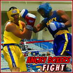 Wütende Boxer kämpfen Spiel