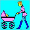 baba és az anya színezés játék