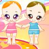 Бебешки близнаци обличане игра