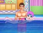 Baby Taylor leren zwemmen spel