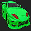 Coloriage de voiture verte meilleur concept jeu