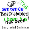 Bescrambled - Basic English Sentences game