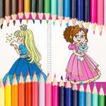 Hermoso libro para colorear princesa juego