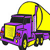 Grote paarse vrachtwagen kleuren spel