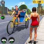 Bisiklet Tuk Tuk Auto Rickshaw Ücretsiz Sürüş Oyunu