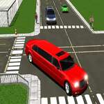 Голям град лимузина кола шофиране 3D игра