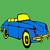 Coloriage voiture de première classe bleue jeu