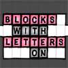 Blocs avec des lettres sur jeu