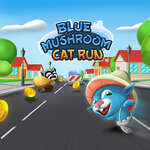 Blauer Pilz-Katzenlauf Spiel