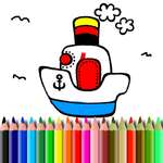 BTS Boat Coloring game