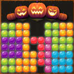 Candy puzzle bloky Halloween hra