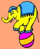Cirkuszi elefánt színező játék