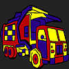 Coloriage de camion pour le transport ville jeu