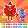 Jeux de couleur - Superhero dinosaures
