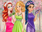 Цветовете на пролетните рокли принцеса игра