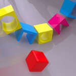 Farebný tunel tvaru hra