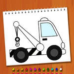 Libro para colorear Camiones excavadora juego