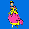 Корона, облечен принцесата оцветяване игра