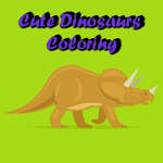 Coloriage mignon de dinosaures jeu