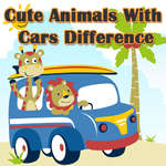 Cute Animals With Cars Difference game