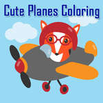 Cute Planes Coloring game