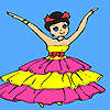 Танцьор малко принцесата оцветяване игра