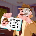 Detektiv Lupe Puzzle Spiel