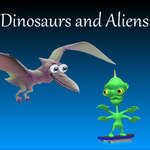 Dinosaurier und Aliens Spiel