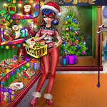 Gepunktete Mädchen Weihnachts-Shopping Spiel