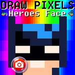 Draw Pixels Heroes Face game