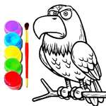 Libro para colorear águila juego