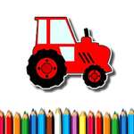 Einfache Kinder Färbung Traktor Spiel