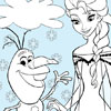 Elsa Olaf színező játék
