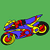 Fascinating motorbike coloring game