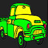 Fast yellow truck coloring game