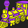 Fast purple train coloring game