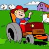 Farm traktor színezék játék