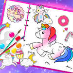 Fabulos Cute Unicorn Carte de colorat joc