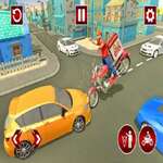 Snelle Pizza Delivery Boy Game 3D spel