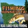 Pesca lago de los bosques de Minnesota juego