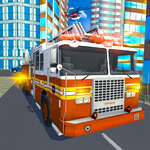 Пожар градски камион спасителни шофиране симулатор игра
