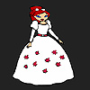 Chica de Novia de flor para colorear juego