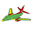 Colorear avión vuelo juego