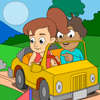 Freunde Jolly Ride - Online Coloring Seite Spiel