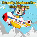 Freundliche Flugzeuge für Kinder Färbung Spiel